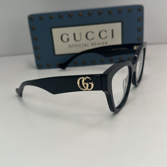 New Authentic GUCCI GG1424O CAT EYE FRAMES IN BLACK Eyeglasses - Picture 6 of 12